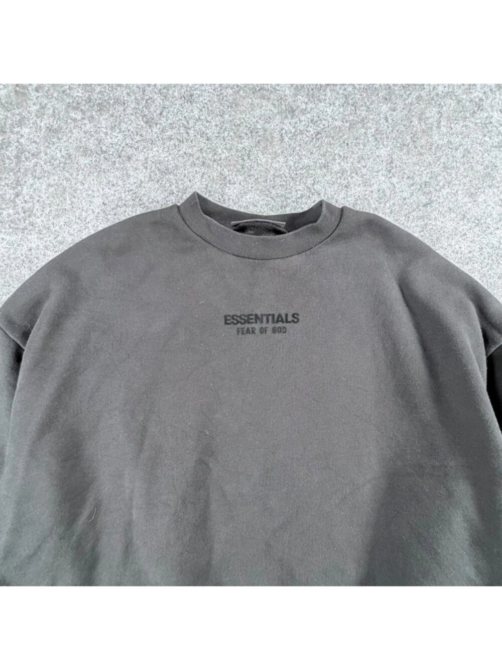 Fear Of God Essentials Sweatshirt Mens L Black Classic Fleece Crew Neck Outdoor - Picture 6 of 16